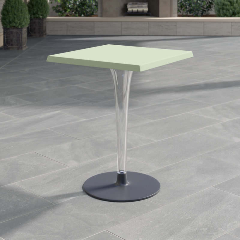 Top Top Coffee Table, Black Melamine, 28.5" H x 24" L x 24" W