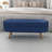 Ottoman Oval Storage Bench, Rubber Wood Legs-1328547705