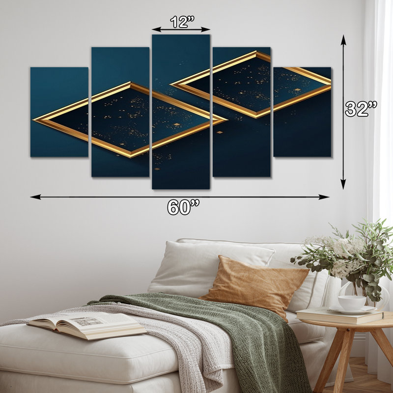 Kagan - Modern Geometric Wall Decor - 5 Panels