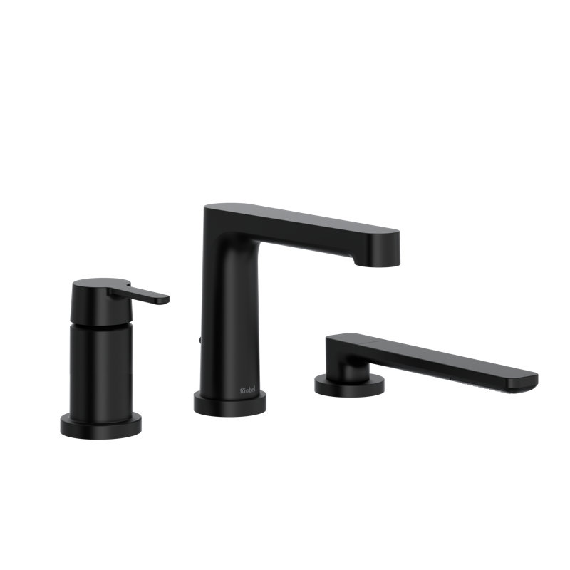 Nibi 3-Hole Deck Mount Tub Filler Trim, Black