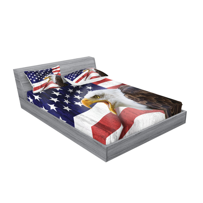 Multicolore drap-housse et coussin décoratif Ambesonne, California King Sheet Set + 4 Pillowcases