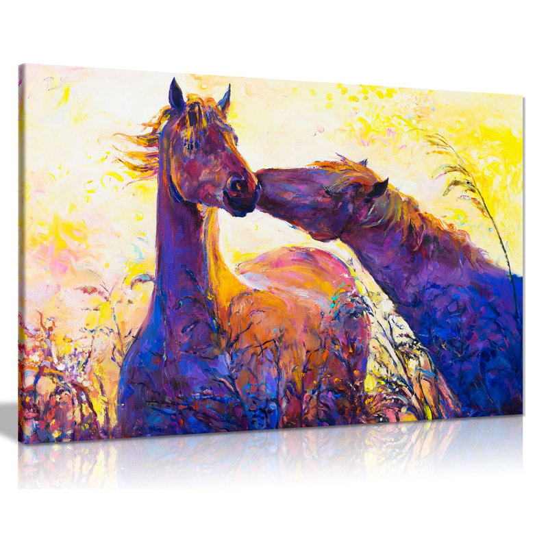 Modern Horse - Wrapped Canvas Painting, 31cm H x 20cm W