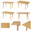 Table de salle à manger rustique de 60 pouces avec structure en bois massif et design moderne minimaliste pour une utilisation polyvalente.-2036787626