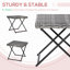 Kayah Square Metal Folding Outdoor Coffee Table , 40cm W 40cm D