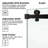 56-61" W x 66" H Frameless Single Sliding Tub Door with 3/8" (10mm) Clear Tempered Glass, Shatter-Resistant Film & Installation Hole Locator - Square Top Rail-118161712