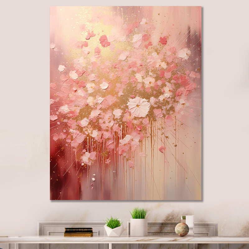 Festival of Pink Fireworks, reproduction d'art sur toile, Toile tendue, H 32 po x l 24 po x P 1 po