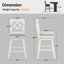 Tabouret de bar en bois massif Modern Farmhouse-1356897024-1356897025