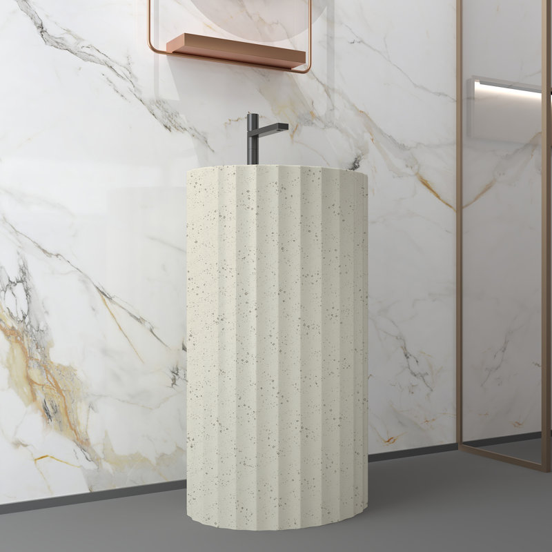 Lavabo de salle de bain à surface solide 35 po
