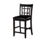 Sièges de hauteur de comptoir de style classique, finition cerisier foncé, revêtement, largeur de 19,25 po, 2 chaises, bois, coton, profondeur de 43,25 po-802615195-802615192