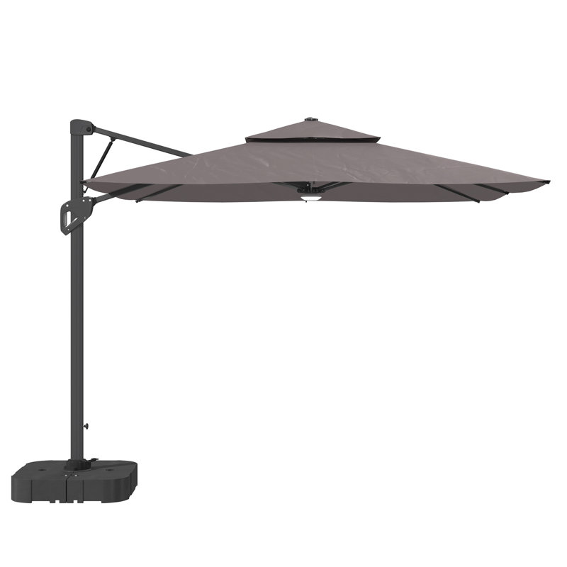 Parasol en porte-à-faux Kimberlee, Gris foncé