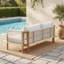 Canapé d'extérieur en bois avec coussin et 2 coussins-631974745