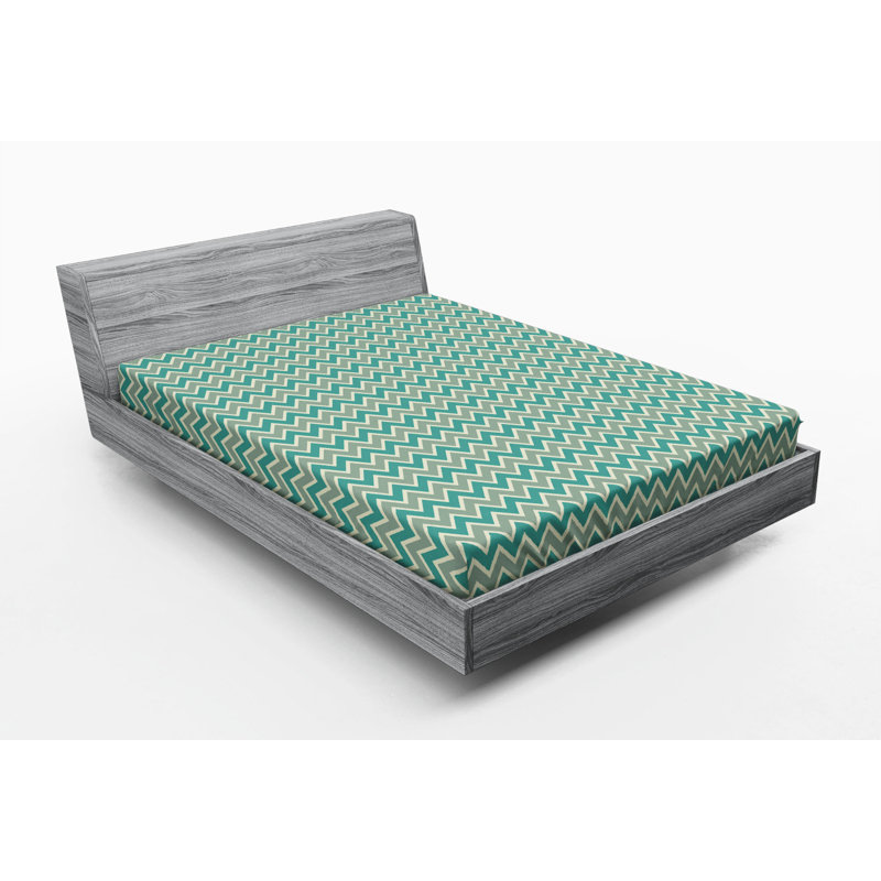 Microfiber Chevron Fitted Sheet, Full Fitted Sheet