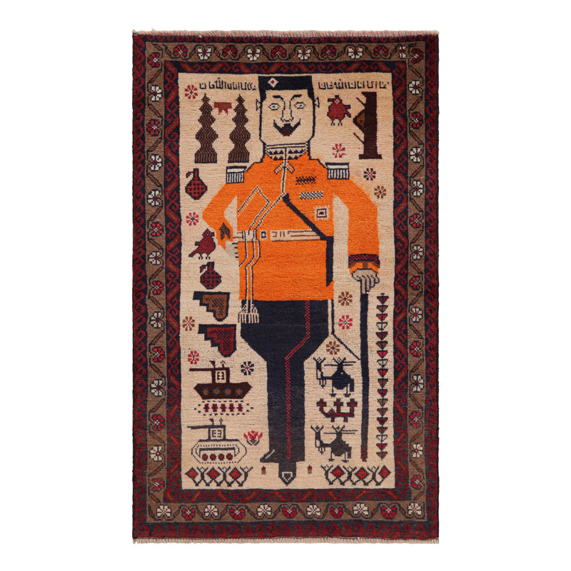 Hand Knotted Wool Geometric Area Rug