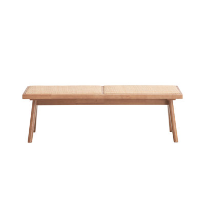 Banc pratique et à la mode, d'une largeur de 51 pouces, d'un poids de 23 lb pour une utilisation sans effort de style Mid-Century respirant, de 14 sièges profonds