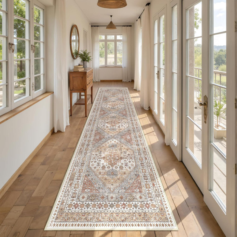 Kitchen Runner Rug Non Slip Washable, 2' x 10' (Runner), Orange