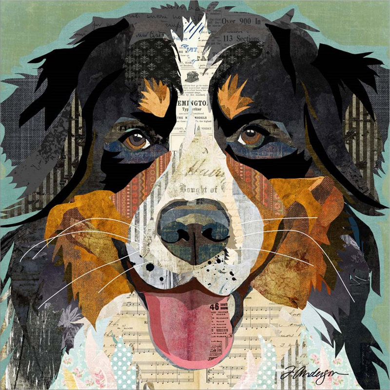 Bernese par Traci Anderson - peinture sur toile tendue