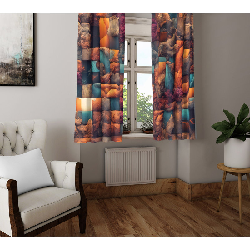 Semi Sheer Curtain Pair, 56" W x 78" L