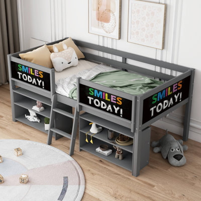 Guydra Twin Solid Wood Low Loft Bunk Bed by Harriet Bee by Harriet Bee