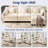 116" L-Shaped Modular Couch With Reversible Ottoman, 3-Seater Corduroy Sectional Cloud Sofa For Living Room-135198134