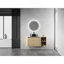 Meuble-lavabo mural 42 po en contreplaqué avec vasque en céramique, tablette de rangement et 2 portes à fermeture en douceur-134530839