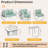 Aluminum Patio Furniture Set with Oversized Fire Pit Table, 7-Piece All-Weather Outdoor Conversation Set with Swivel Rocking Chairs, Oversized Modern Sofa for Backyard,Deck,Balcony–White-415987986