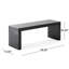 Banc 46,8 po en bois noir pour la salle à manger, la décoration, le cadre, un banc long à installation rapide et polyvalent, à assembler