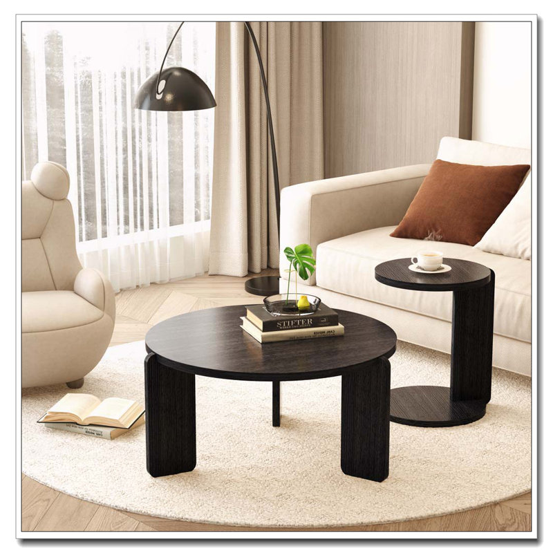Table basse 32,68 pouces, Noir