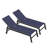 Willbourn Outdoor Rust-Resistant Metal Chaise Lounge with Table-931748923
