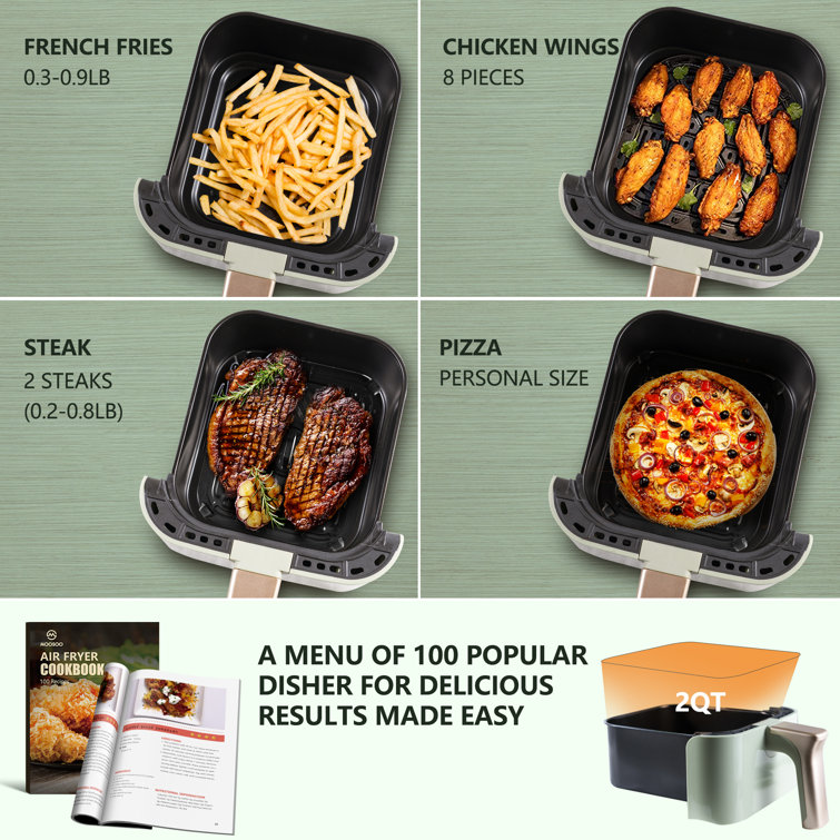 8 In 1 Mini Air Fryer 2qt With Touchscreen, Temp/timer Control Ma29