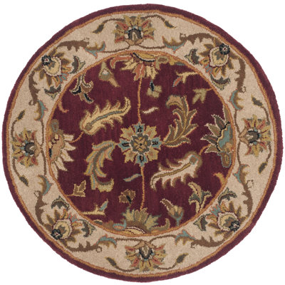 Tapis oriental rouge / ivoire en laine touffeté et fabriqué à la main Cranmore