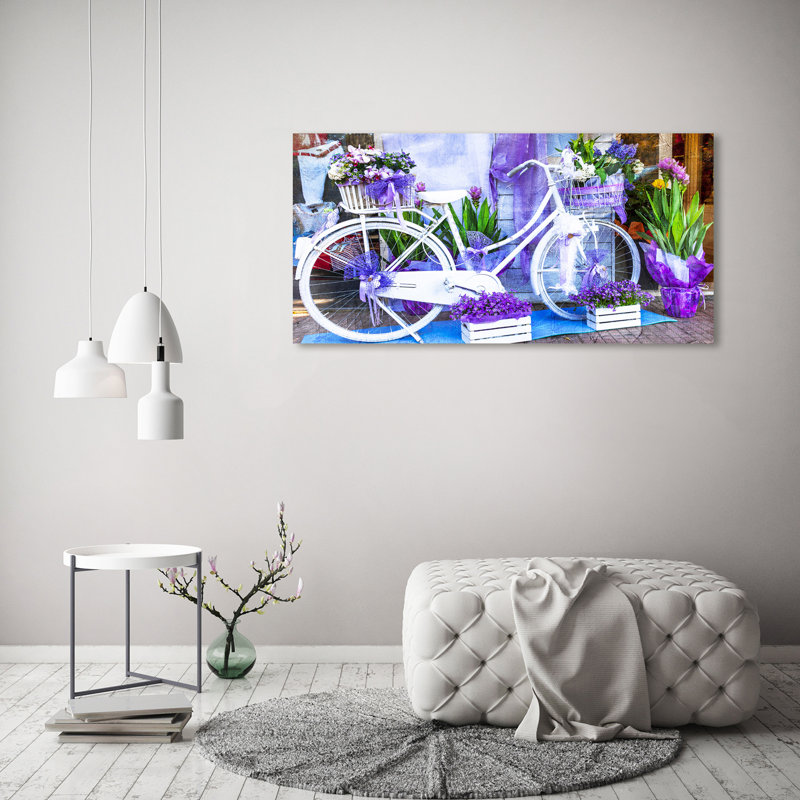 White Bicycle - Wrapped Canvas Print