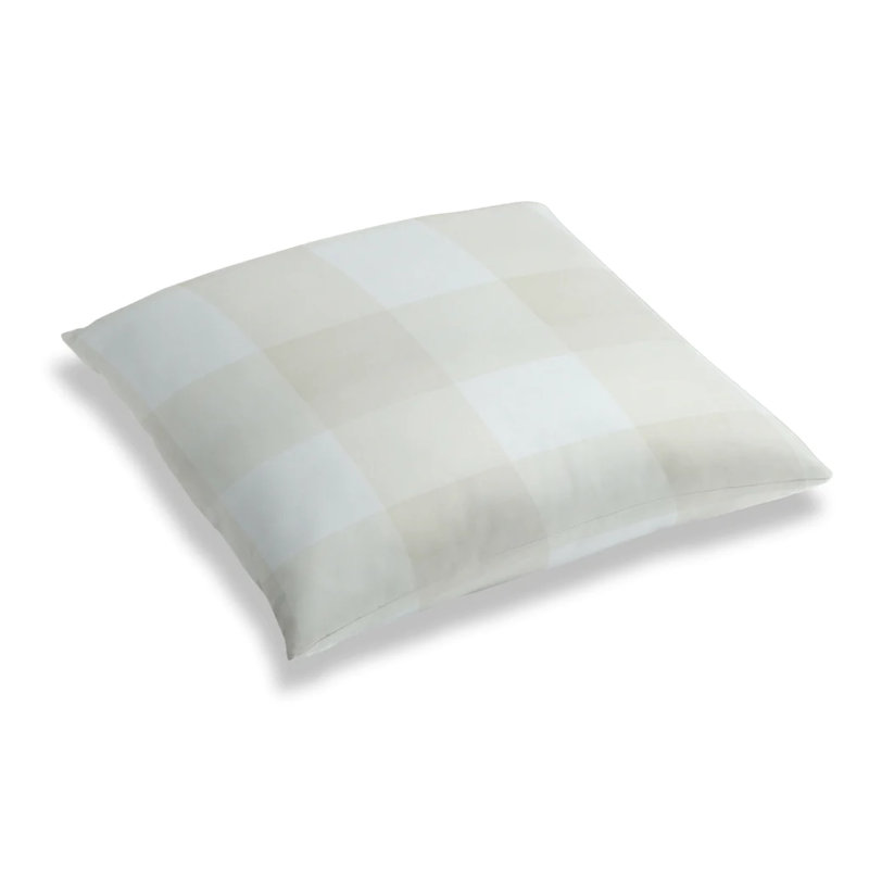 Falmouth Plaid Cotton Throw Pillow, Linen