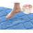 Memory Foam Bath Mat,  Soft Absorbent Non-Slip Bathroom Rug, Machine Washable, Blue, 24"X16"-757899616