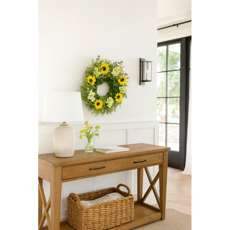 Handcrafted Dried Wreath, 22" H x 22" W x 5" D