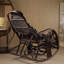 Chaise berçante en rotin