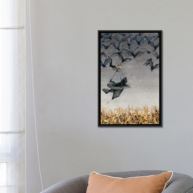 «Straight On Till Morning» par Maggie Vandewalle, reproduction, H 26 po x l 18 po x P 1,5 po, Toile avec cadre flottant noir
