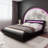 LED Platform Bed Frame With Adjustable Headboard with Wooden Slats, no Box Spring Needed-1195044272-1195044273
