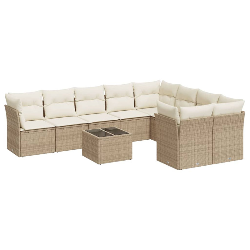 Ensemble de canapé de jardin 10 pièces Vidaxl
