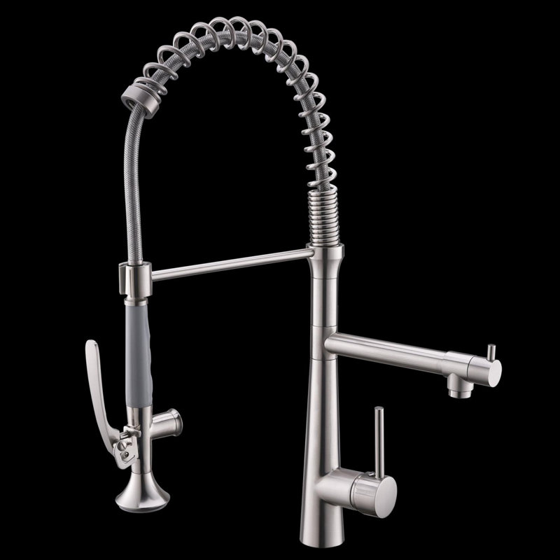 Robinet de cuisine rétractable à poignée simple