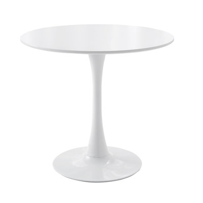 Wyano Oak Round Steel Top Dining Table