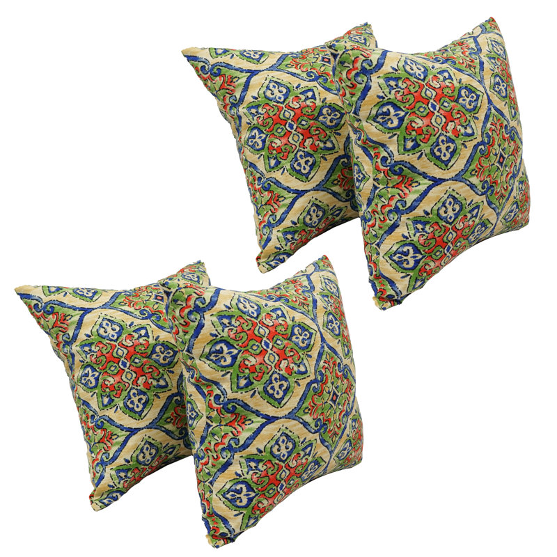 Coussin extérieur, Vert / bleu