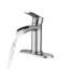 Waterfall Bathroom Faucet Single Handle Bathroom Sink Faucets 1 Or 3 Hole Solid Vanity Faucet With Deck Plate & Overflow Pop Up Drain