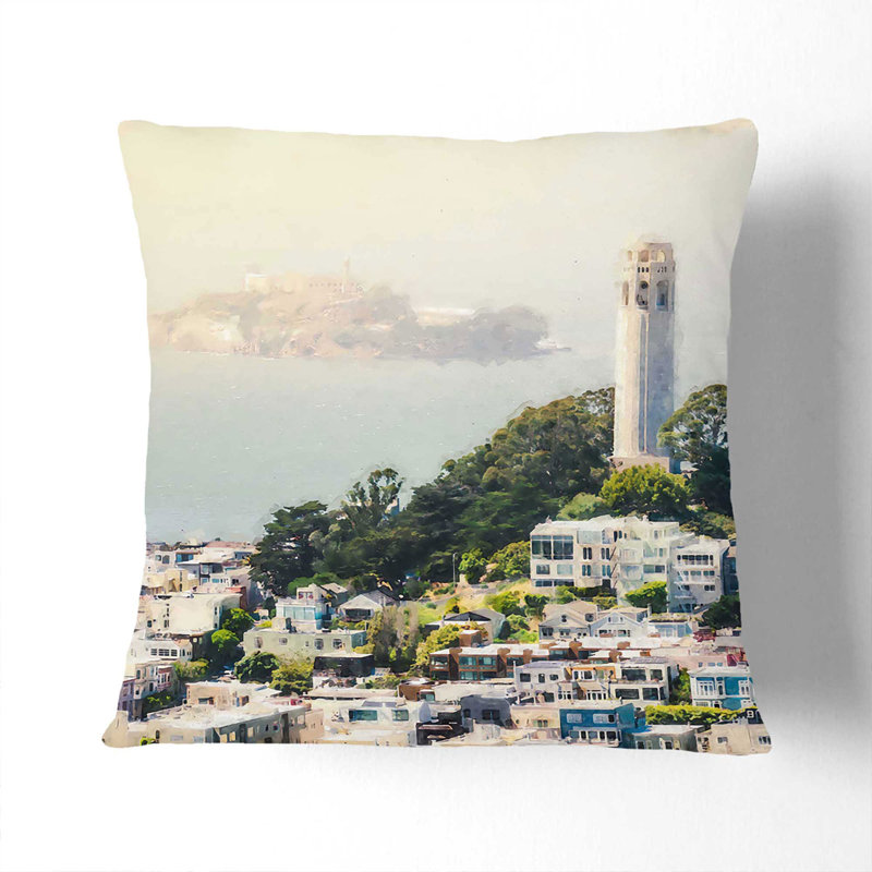 Square Cushion, 40cm H x 40cm W x 15cm D, White