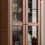 Vitrines en bois massif noisette + verre-120539002