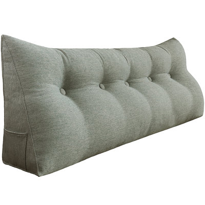Sit-up Back Comfort Large Triangular Bolster Headboard Reading Wedge Pillow Compression