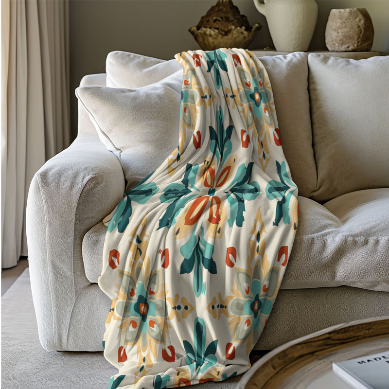 Style classique - couverture en sherpa de qualité supérieure 1 pièce, Grand lit