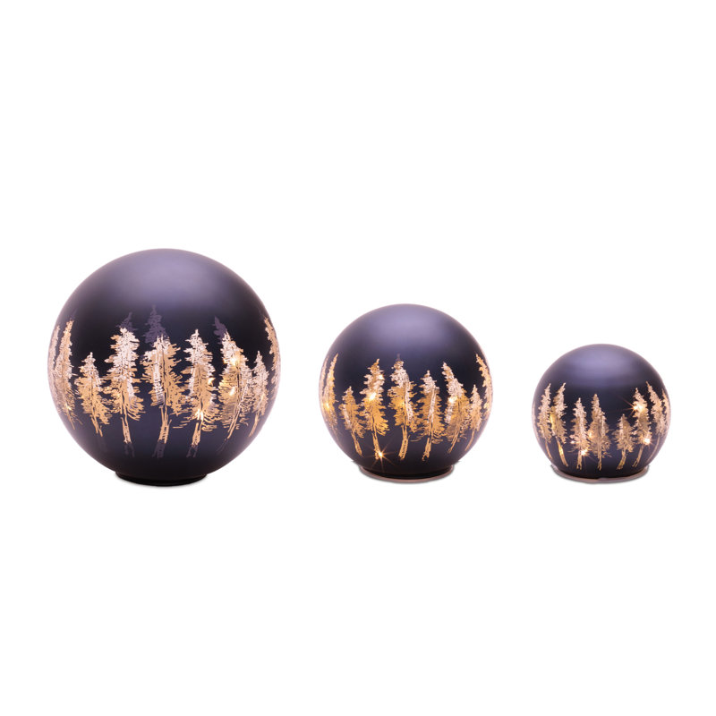LED Frosted Pine Tree Globe