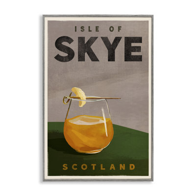 Isle of Skye Cocktail  Framed Giclee Art by The Whiskey Ginger bk-086