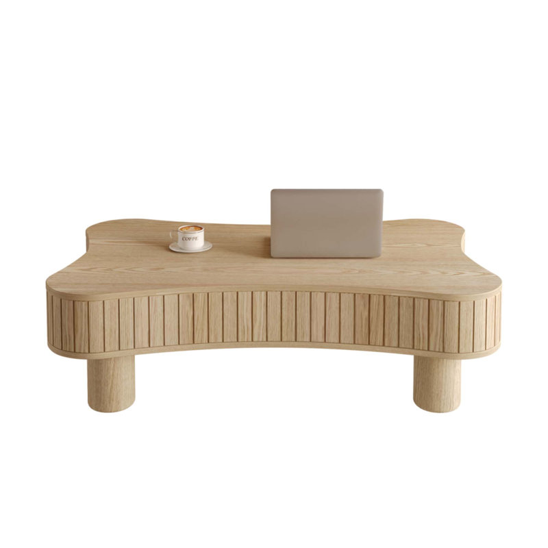Table basse à plateau relevable, Bois naturel