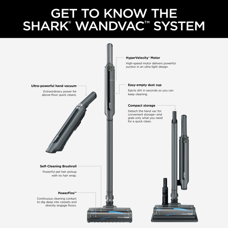 Shark WANDVAC System Ultra-Lightweight Powerful Cordless Stick Vacuum with  Charging Dock & Reviews